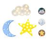 Lovely Cloud Star Moon LED 3D Night Light For Baby Bedroom