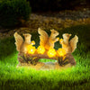 Garden Solar Squirrel Statue Waterproof Squirrel with 4 LED Lights Animal Figurines Sculptures & Statues for Outdoor Decorations Ornament for Garden