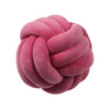 Knotted Plush Ball Design Round Throw Pillow