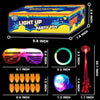 78Pcs LED Light up Toy Party Favors Glow in the Dark,Party Supplies Bulk for Adult Kids Birthday Halloween with 50 Finger Light, 12 Jelly Ring, 6 Flashing Glasses, 5 Bracelet, 5 Fiber Optic Hair Light