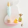 Cute Fruit Wooden Wall Hanging Bookshelf For Baby Room