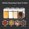 Kitchen Jars For Spices Rotating Glass Cruet Seasoning Jar Set