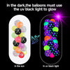 90Pcs UV Neon Balloons, 12” Neon Polka Dot Glow Party Blacklight Balloons Glow in the Dark, Latex Helium Balloon for Birthday, Wedding, Neon Party, Glow Party Decorations Supplies