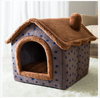Foldable Dog House Pet Cat Bed Winter Dog Villa Sleep Kennel Removable Nest Warm Enclosed Cave Sofa Pets Supplies