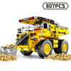 Engineering Bulldozer Crane Dump Truck Technical Building Blocks For Children